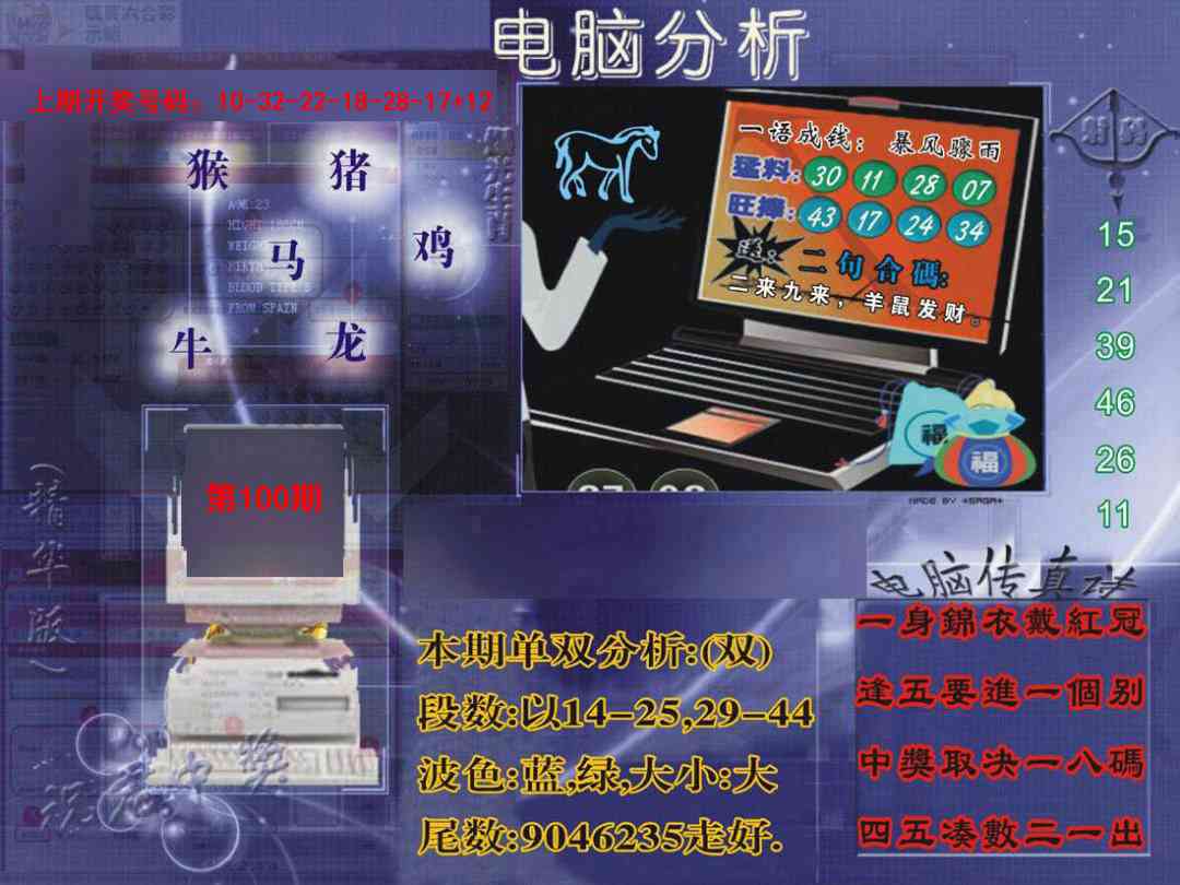 100期正版电脑分析贴士報[图]